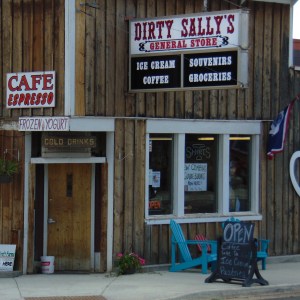 Dirty Sally's sells coffee, smoothies, camp necessities, organic produce...and the new guidebook.