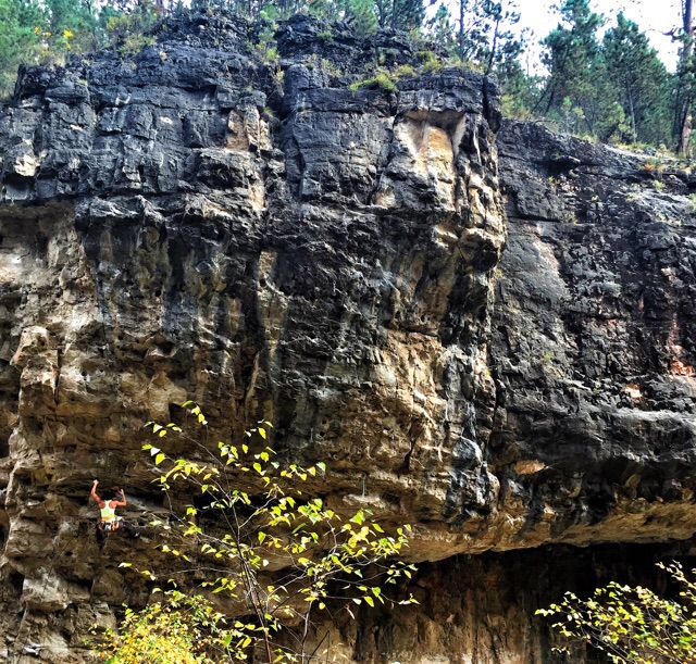 Falling. Again. Good thing it's one of the most fun routes ever! Photo: Luke Kretschmar